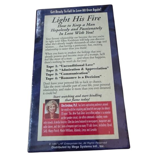 Light His Fire VHS Tapes Ellen Kreidman, Ph.D Love Communication New Sealed - Picture 3 of 4